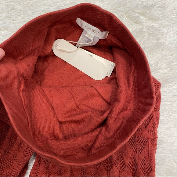 NEW Anthropologie Pointelle High Rise Wide Leg Stretch Knit Lounge Pants Crochet - Picture 12 of 16